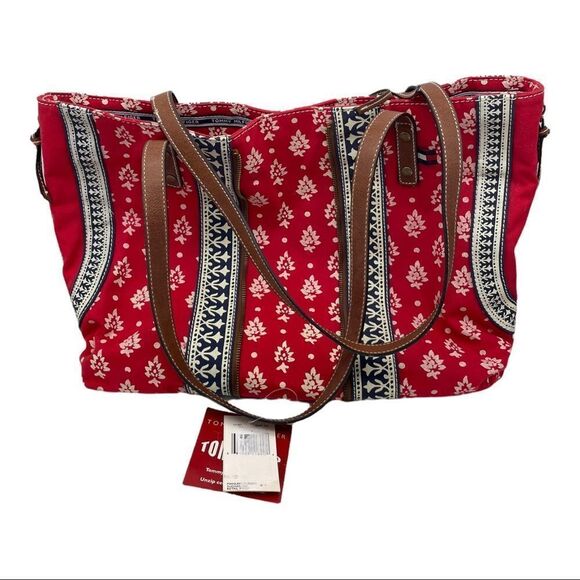 Tommy Hilfiger Zip Expandable Purse Tote Bag HTF NOS - Picture 8 of 12